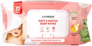 Liveasy Baby Wipes - Pack Of 72 - Soft & Gentle - For Babies' Delicate Skin