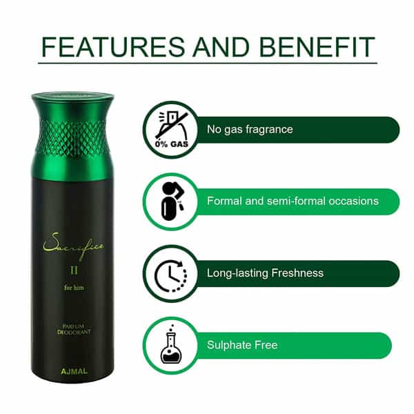 Ajmal 2 Sacrifice Ii For Him For Men & 2 Distraction For Men & Women Deo Each 200Ml Combo Pack Of 4