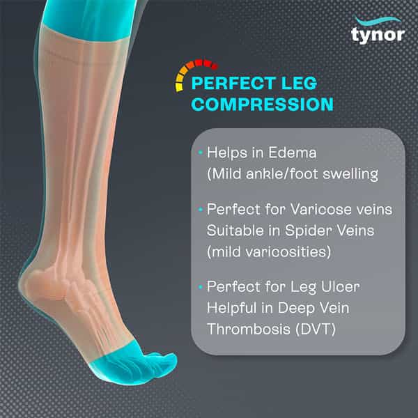 Tynor Compression Stocking Below Knee Classic Beige Xl Pack Of 2