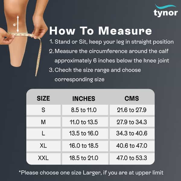 Tynor Compression Stocking Below Knee Classic Beige Xl Pack Of 2