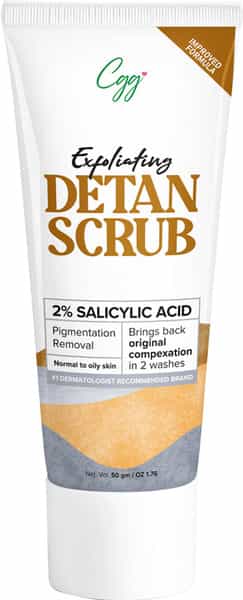 Cgg Cosmetics Detan Scrub Pigmentation Removal With 2% Salicylic Acid -50Gm