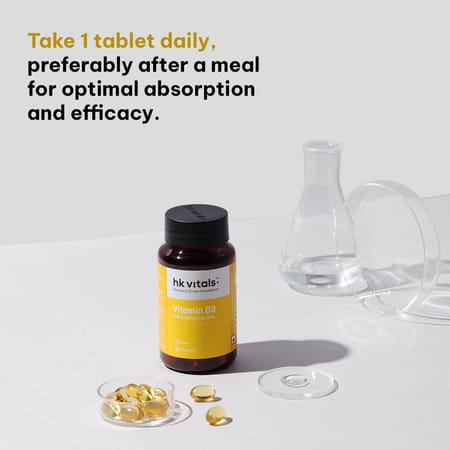 Hk Vitals Vitamin D3 (600 Iu) (90 Caps) | With Sunflower Oil | Bone & Muscle Support
