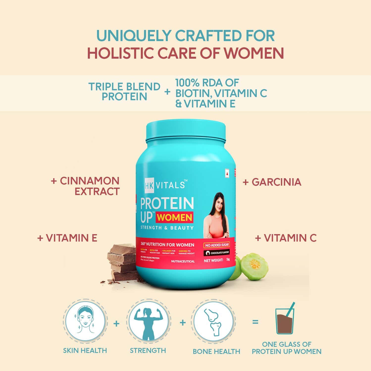 Buy HEALTHKART HK VITALS PROTEINUP WOMEN, WITH COLLAGEN & BIOTIN WHEY