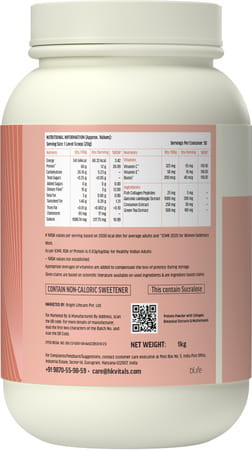 Hk Vitals Protein For Women With Triple Blend Protein (Chocolate | 1kg / 2.2lbs) | Collagen