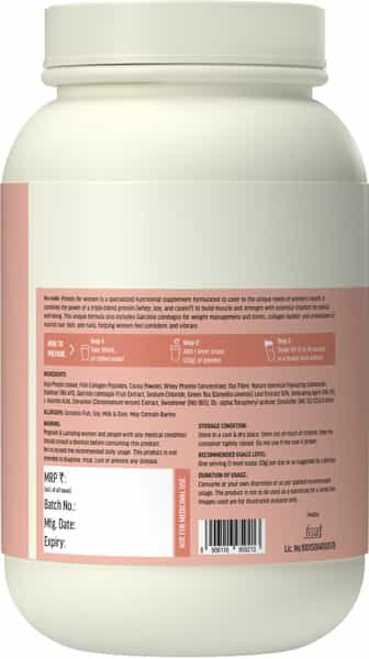 Hk Vitals Protein For Women With Triple Blend Protein (Chocolate | 1Kg / 2.2Lbs) | Collagen