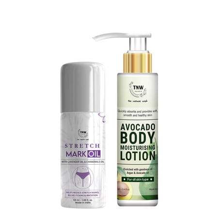 Tnw-The Natural Wash Body Care Combo With Stretch Mark Oil Body Lotion | Suitable For All Skin Types