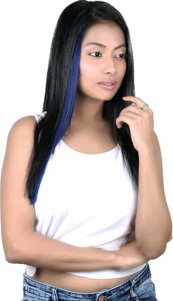 Streak Street Midnight Blue Straight Clip-On Strands
