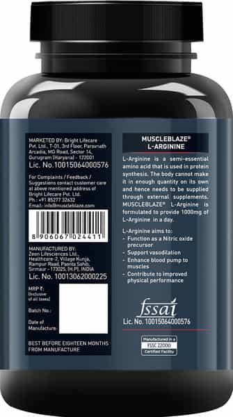 Muscleblaze L-Arginine 90 Capsules
