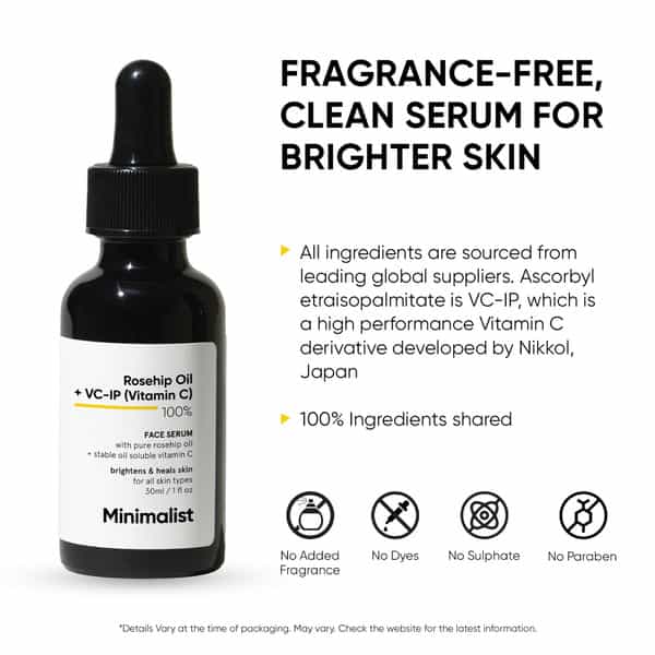 Minimalist Rosehip Face Oil With Vitamin C - 30Ml
