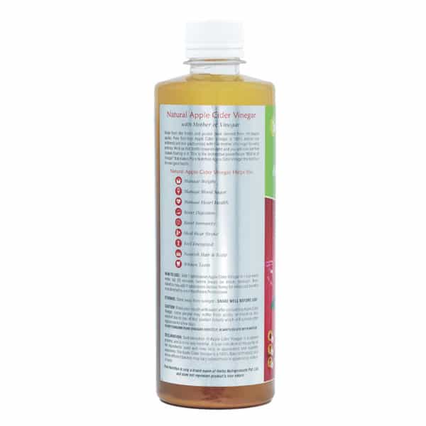Pure Nutrition Raw Apple Cider Vinegar With Mother For Metabolic Weight Loss - 500Ml