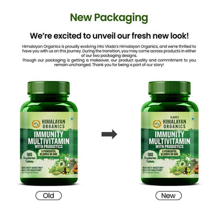 Vlado'S Himalayan Organics Immunity Multivitamin With Probiotics (180 Veg Tablets)