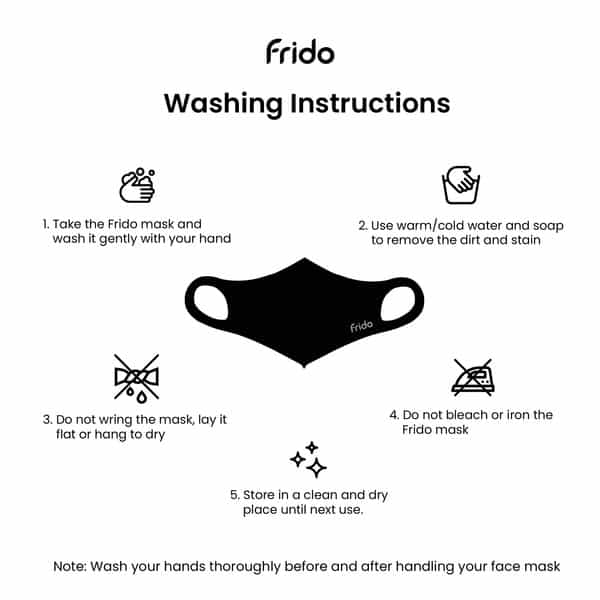 Frido Ultra Comfortable Midnight Black Unisex Face Mask|Silver+ Washable Medium Size Pack Of 1