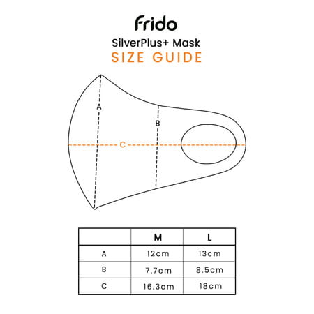 Frido Ultra Comfortable Midnight Black Unisex Face Mask|Silver+ Washable Medium Size Pack Of 1