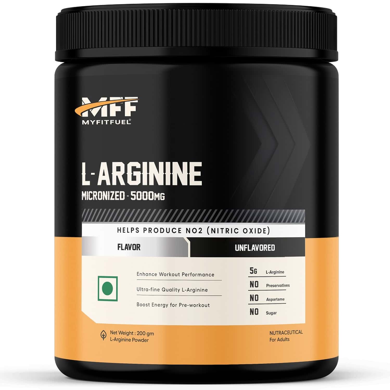 Myfitfuel L-arginine 200 Gm (0.44 Lbs) Unflavoured| Amino Acid