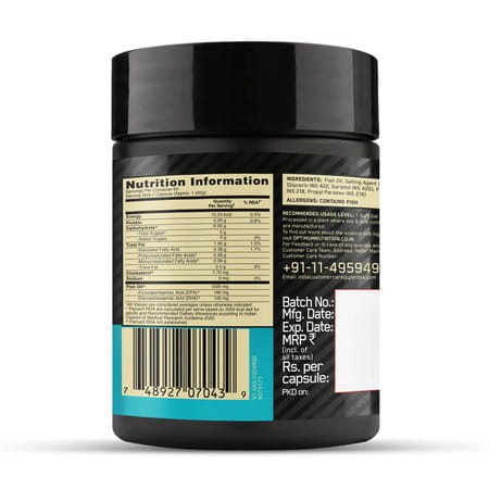 Optimum Nutrition Fish Oil 1000mg Bottle Of 60 Capsules