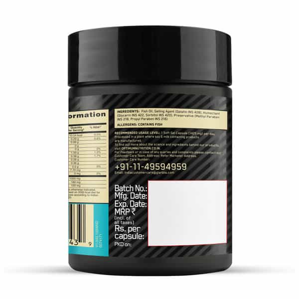Optimum Nutrition Fish Oil 1000Mg Bottle Of 60 Capsules