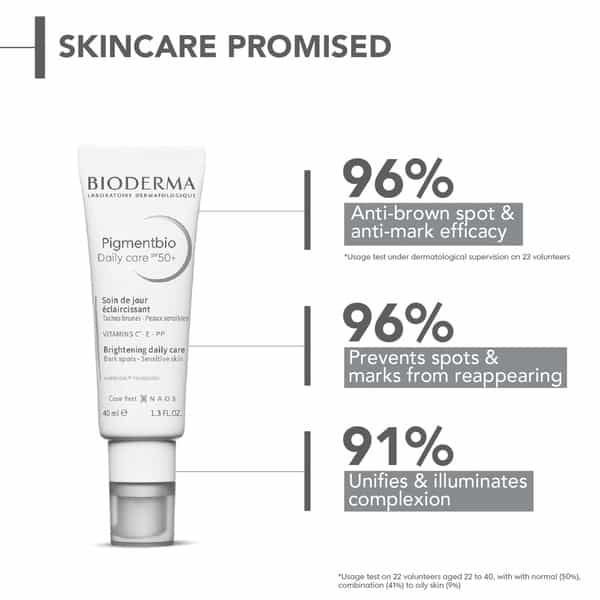 Bioderma Pigmentbio Daily Care Spf 50+ Brightening Cream For Dark Spots | Tube Of 40 Ml