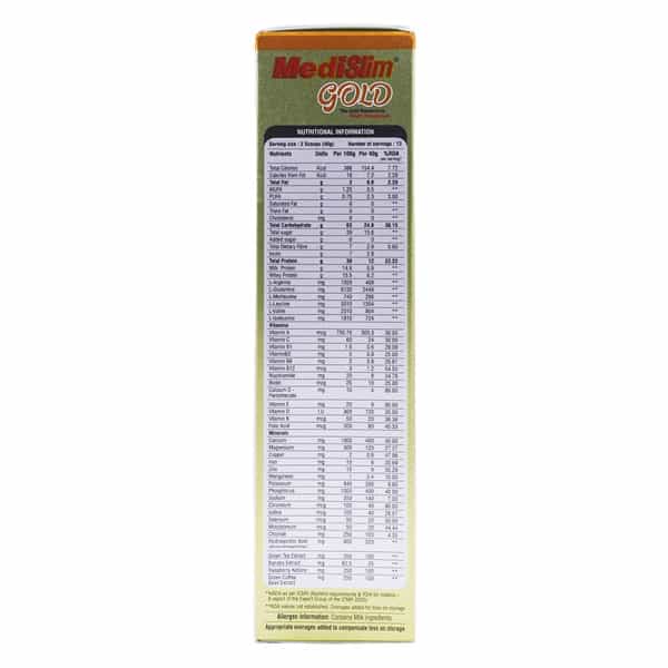 Medislim Gold Weight Management Vanilla Flavour Oral Powder Box 500 Gm
