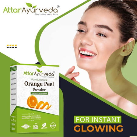 Attar Ayurveda Orange Peel Powder For Face Skin Whitening (200 Grams)