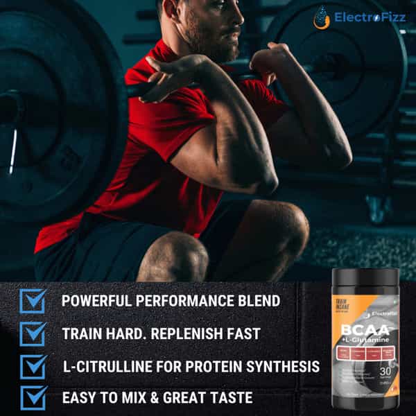 Electrofizz Bcaa 7Gms (2:1:1 Formula) - Pre/Post Workout & Intra Workout (400G)- Litchee 40 Servings