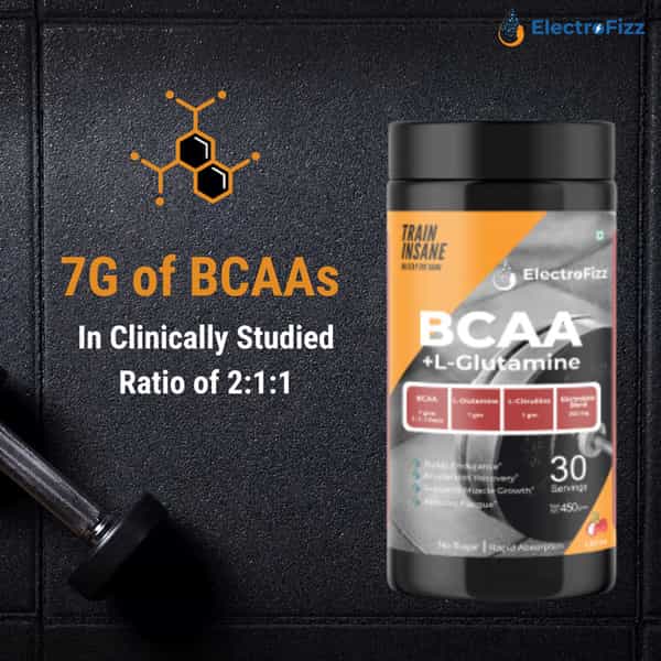 Electrofizz Bcaa 7Gms (2:1:1 Formula) - Pre/Post Workout & Intra Workout (400G)- Litchee 40 Servings