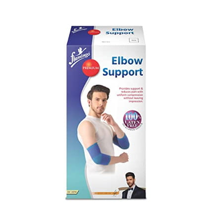 Flamingo Elbow Support Premium For A Workout | Color-Blue | Size-Xl