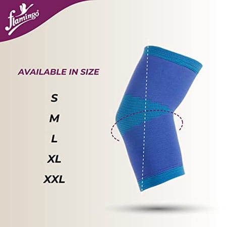 Flamingo Elbow Support Premium For A Workout | Color-Blue | Size-Xl