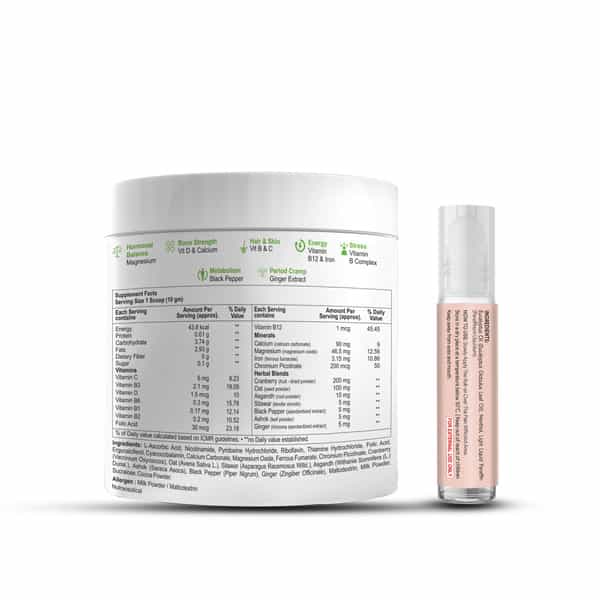 Sheneed Period Relief Combo Sheneed Period Nutrition Drink 300Gm & Sheneed Cramp Relief Oil 10Ml