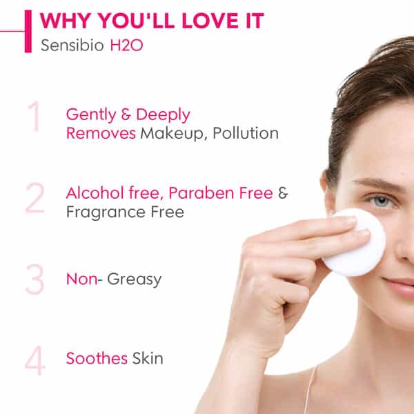 Bioderma Sensibio H2o | Makeup Removing Micellar Cleansing Solution | For Sensitive Skin | 100 Ml