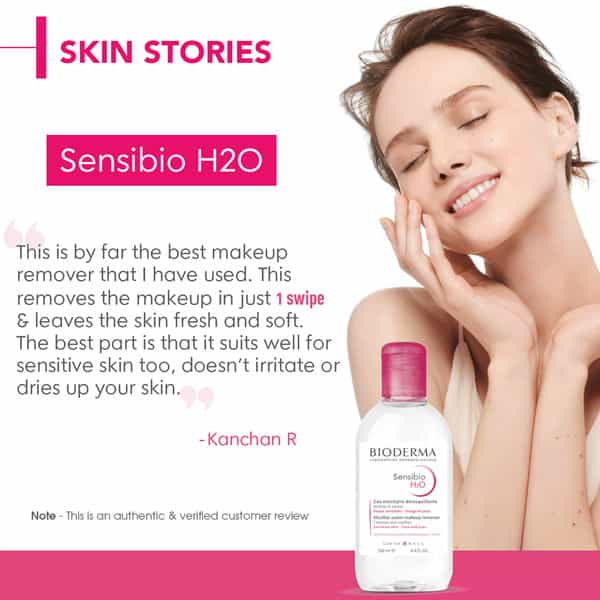 Bioderma Sensibio H2o | Makeup Removing Micellar Cleansing Solution | For Sensitive Skin | 100 Ml