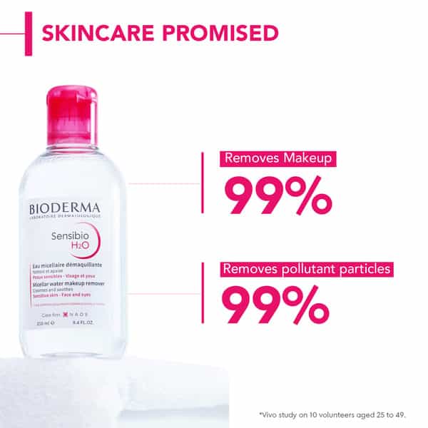 Bioderma Sensibio H2o | Makeup Removing Micellar Cleansing Solution | For Sensitive Skin | 100 Ml