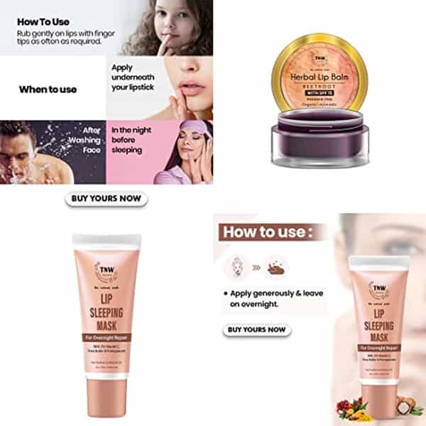 Tnw The Natural Wash Lip Sleeping Mask And Beetroot Lip Balm