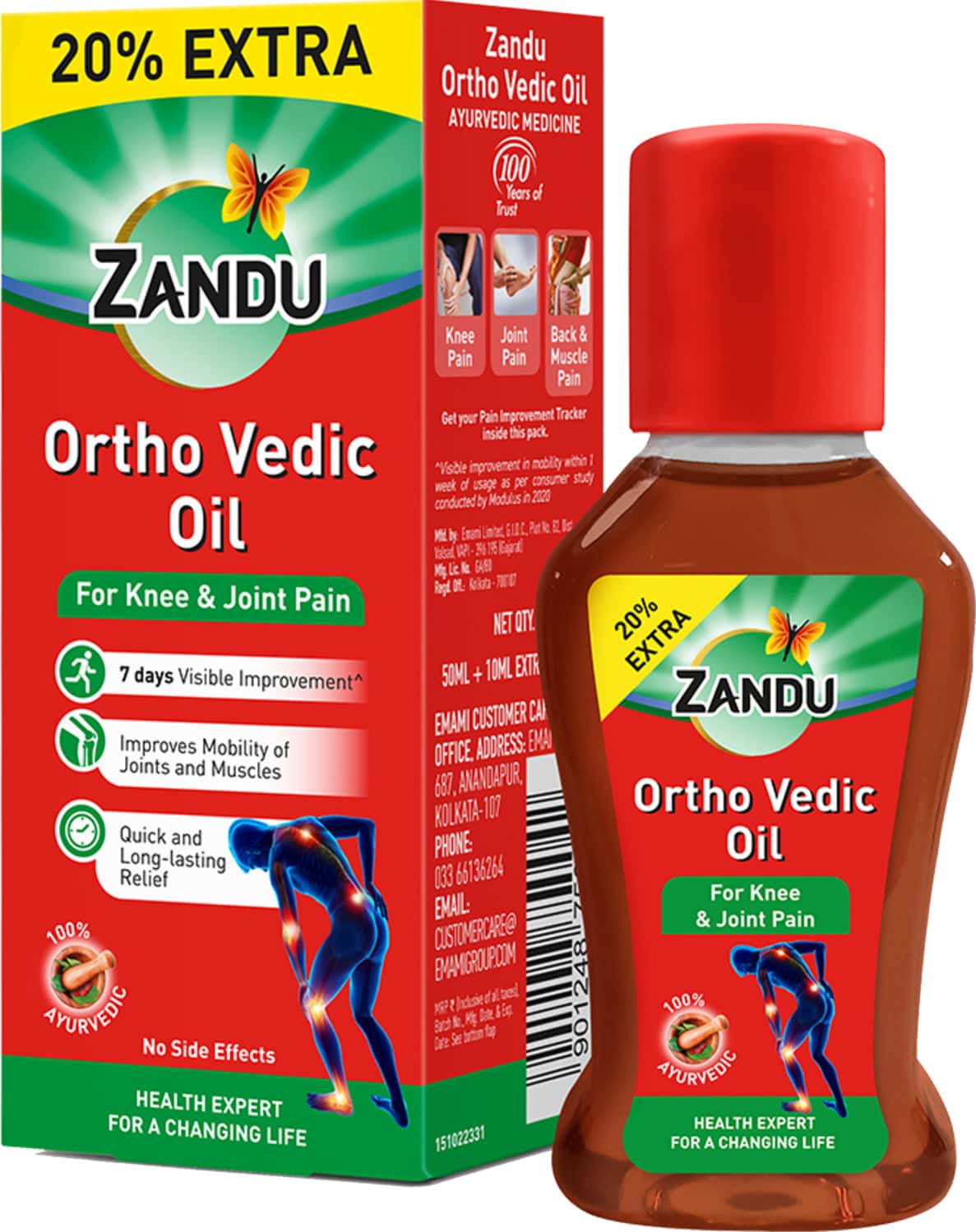 Zandu Ortho Vedic Oil - 50 Ml+10ml