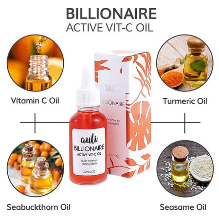 Auli Billionaire Vitamin C Antioxidant Rich Damage Repair Pigmentation Removing Oil - 30ml