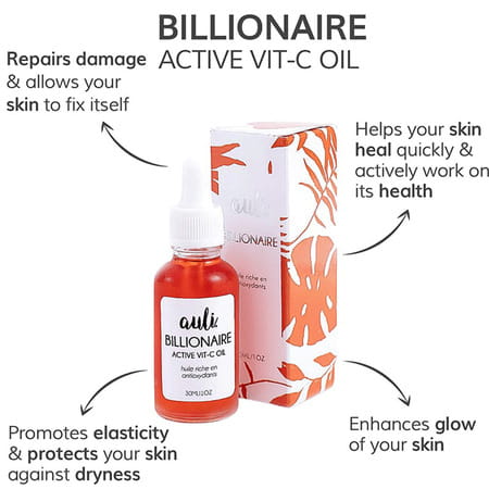 Auli Billionaire Vitamin C Antioxidant Rich Damage Repair Pigmentation Removing Oil - 30ml