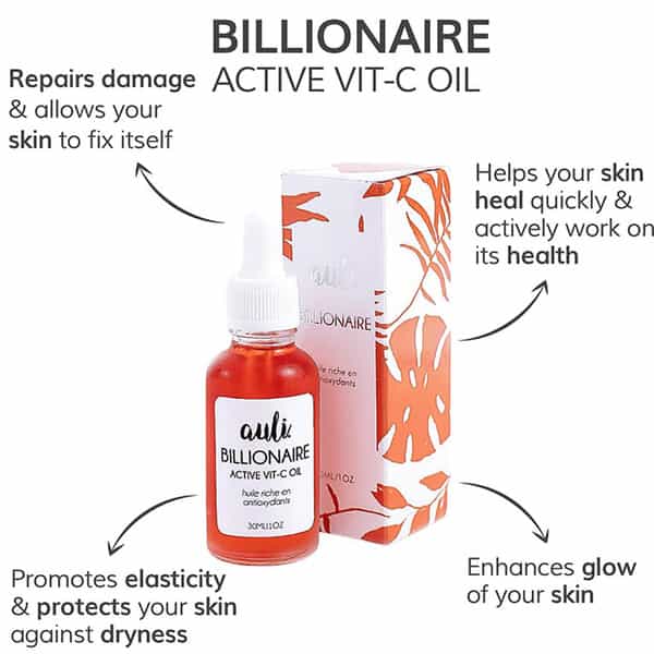 Auli Billionaire Vitamin C Antioxidant Rich Damage Repair Pigmentation Removing Oil - 30Ml