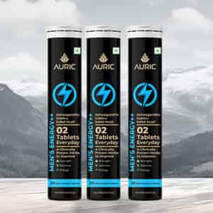 Auric Men's Energy++ 80 Tablets | Helps Improve Vitality | Stamina & Strength | Research-backed