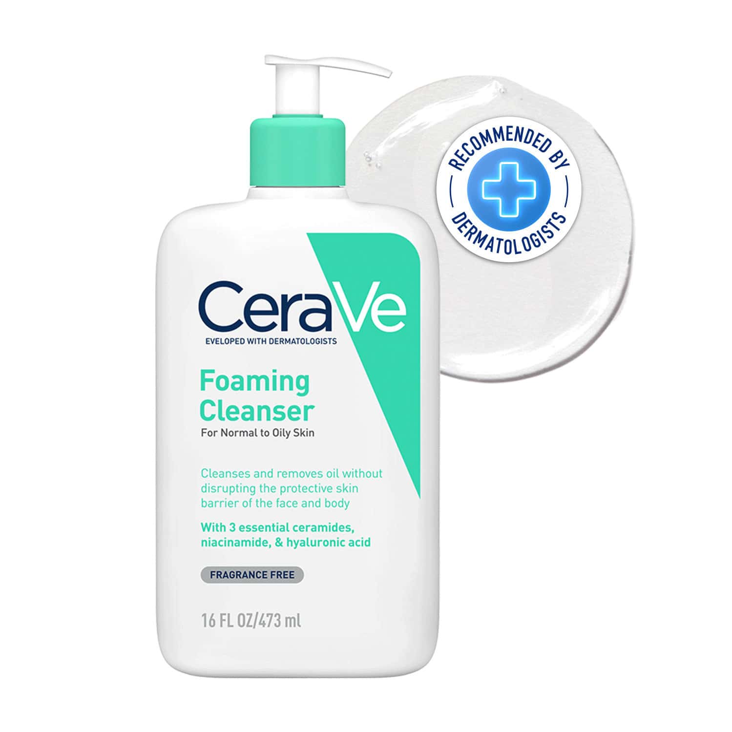 Cerave Foaming Daily Gel Cleanser For Normal To Oily Skin -473ml