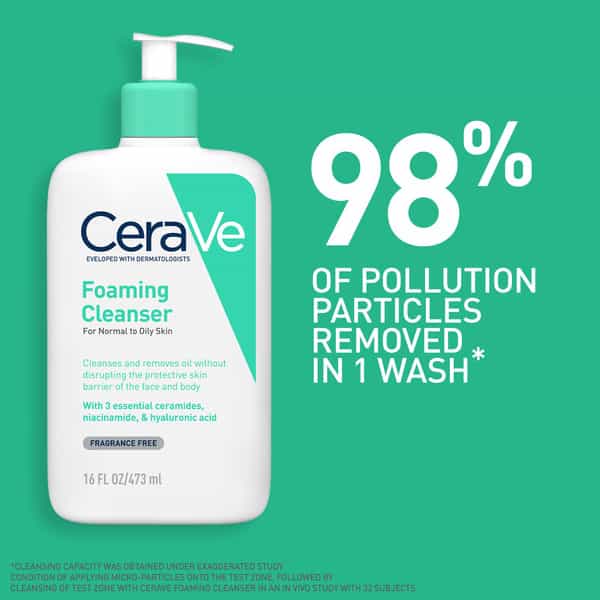 Cerave Foaming Daily Gel Cleanser For Normal To Oily Skin -473Ml