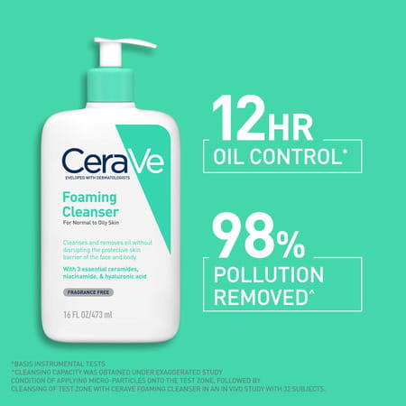 Cerave Foaming Daily Gel Cleanser For Normal To Oily Skin -473Ml