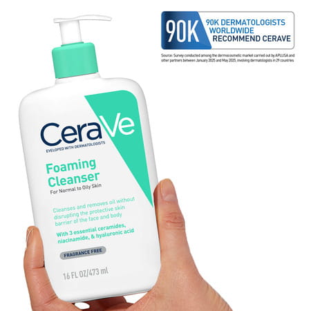 Cerave Foaming Daily Gel Cleanser For Normal To Oily Skin -473Ml