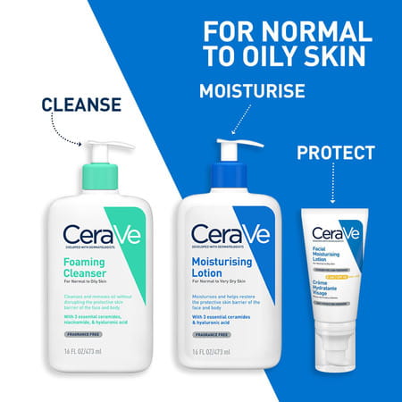 Cerave Foaming Daily Gel Cleanser For Normal To Oily Skin -473Ml