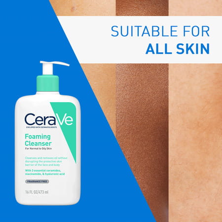 Cerave Foaming Daily Gel Cleanser For Normal To Oily Skin -473ml