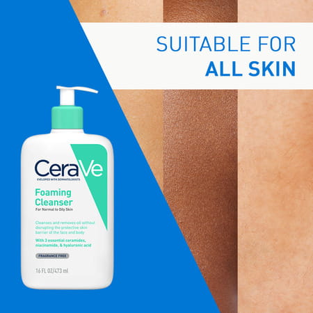 Cerave Foaming Daily Gel Cleanser For Normal To Oily Skin -473Ml