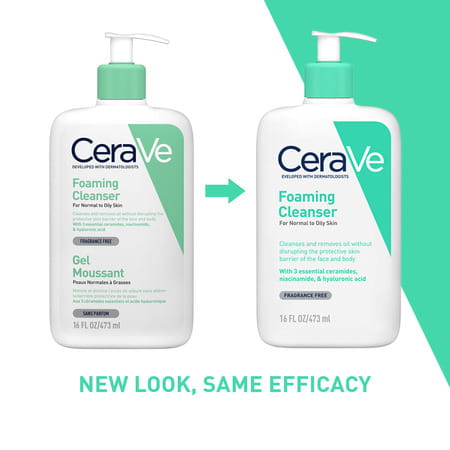 Cerave Foaming Daily Gel Cleanser For Normal To Oily Skin -473Ml