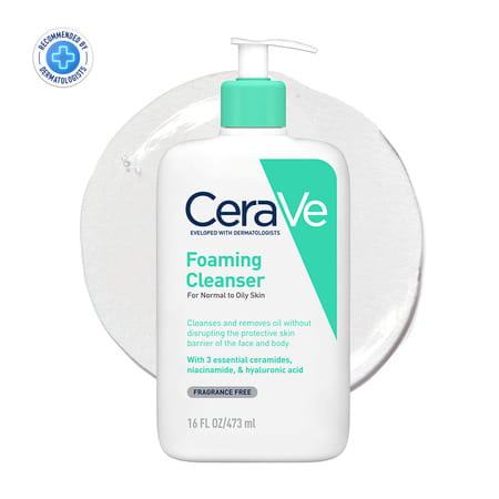 Cerave Foaming Daily Gel Cleanser For Normal To Oily Skin -473Ml