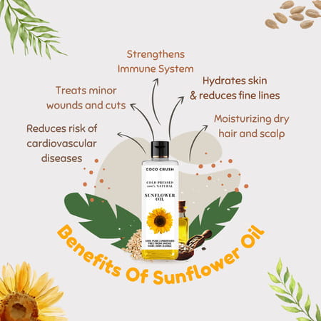 Coco Crush Cold Pressed Sunflower Oil - 200ml