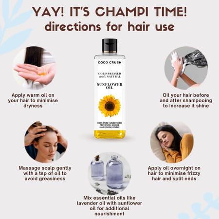 Coco Crush Cold Pressed Sunflower Oil - 200ml