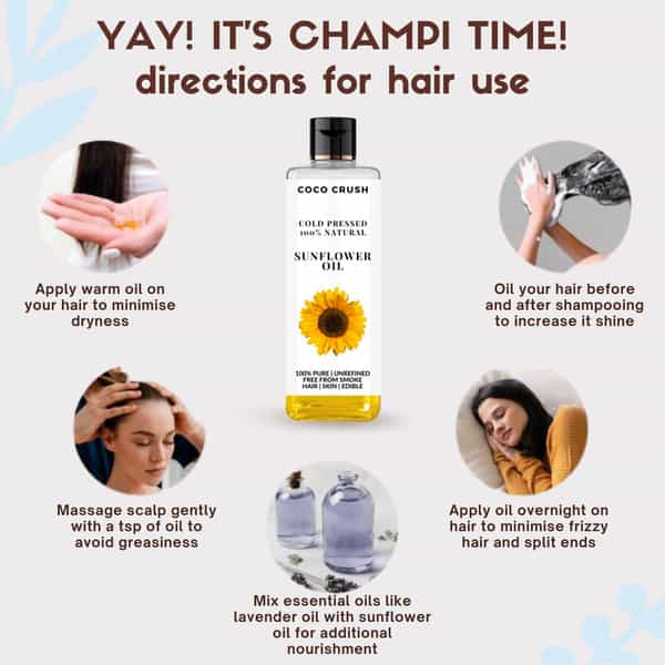 Coco Crush Cold Pressed Sunflower Oil - 200Ml