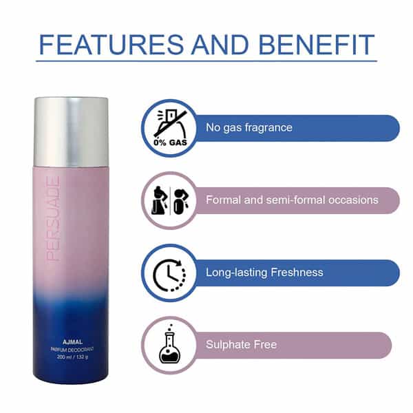Ajmal 3 Wisal For Women And 1 Persuade For Men & Women Deodorants Each 200Ml Combo Pack Of 4